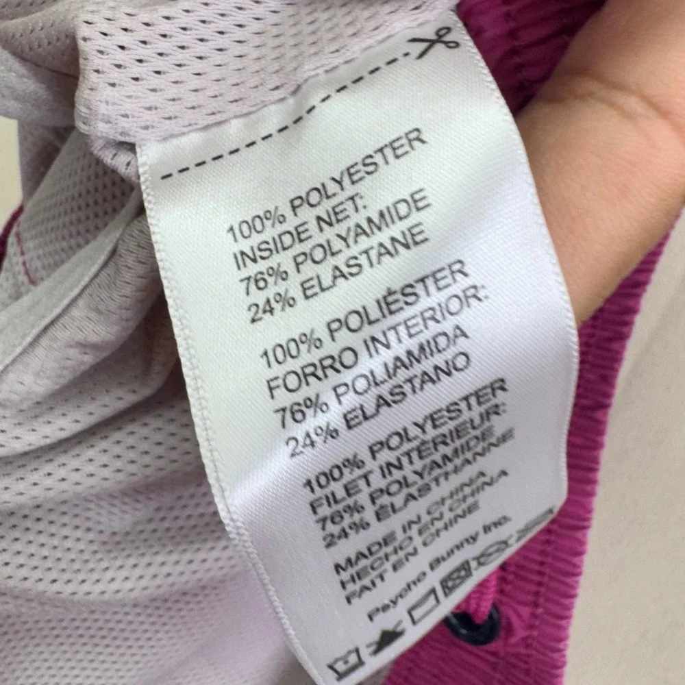 Psycho Bunny Boys Swim Trunks Size 10/12 Pink Preppy Beach Designer Shorts